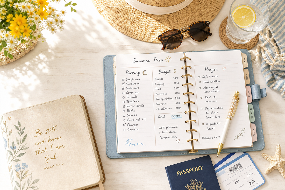 How to Use Your Planner for Summer Prep: Packing Lists, Budget, and Prayer Lists in One Place