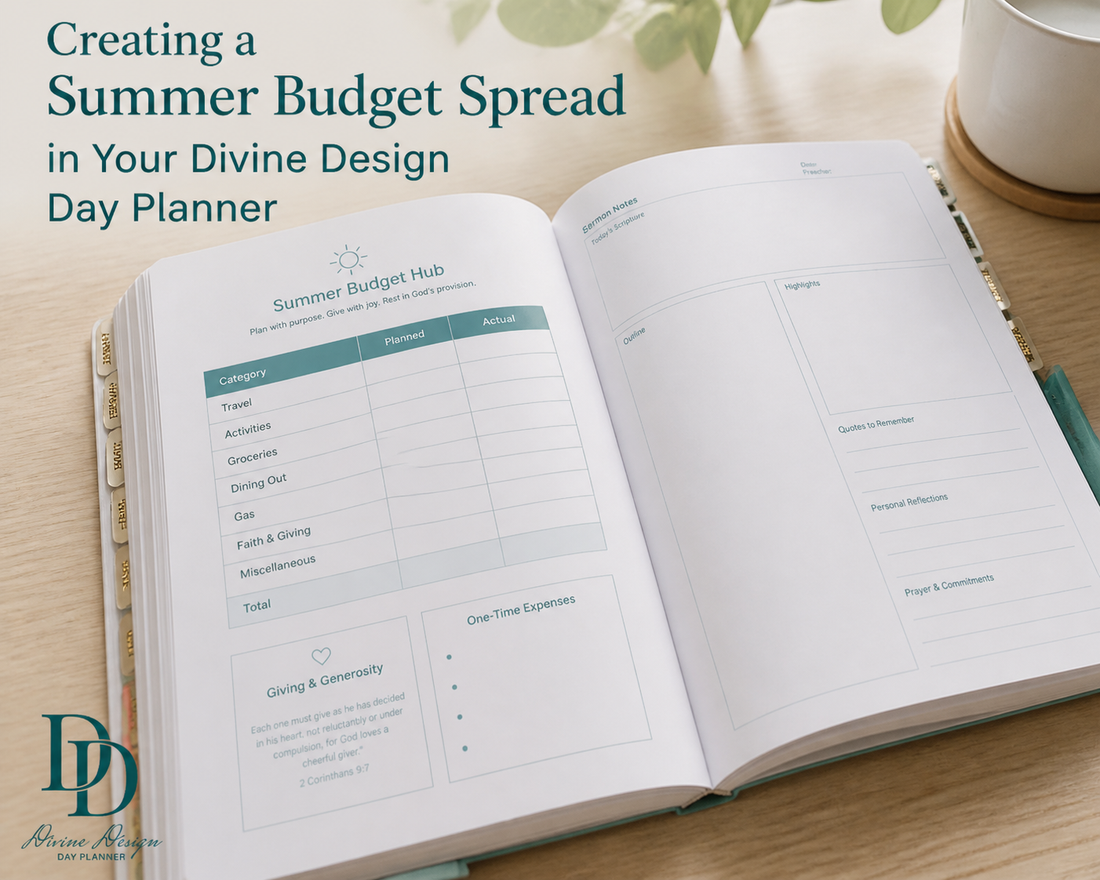 Creating a Summer Budget Spread in Your Divine Design Day Planner