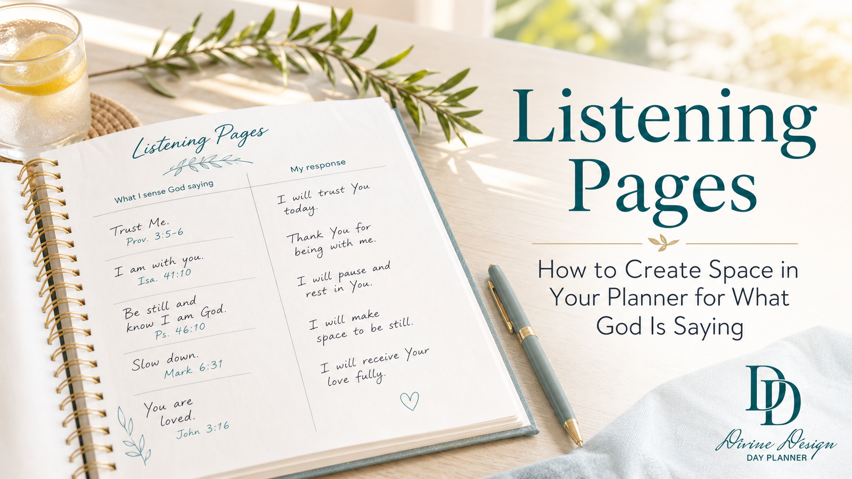 Listening Pages: How to Create Space in Your Planner for What God Is Saying